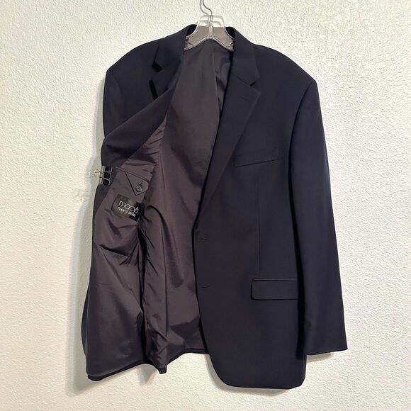 Lauren RALPH LAUREN Navy Blue Gold Button Sport Coat Suit Blazer 42R Wool - Picture 3 of 15